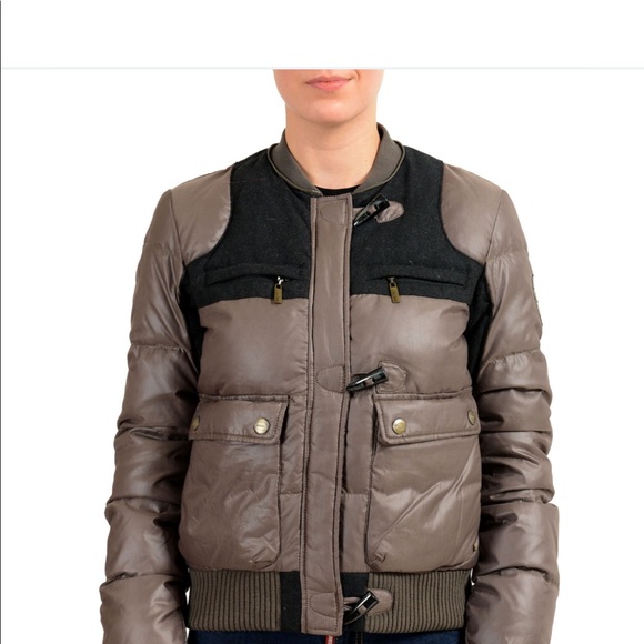 Just cavalli wool down parka multi color Women’s jacket size 42/M /size 6-8 - Picture 4 of 7